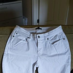 Eileen Fisher white skinny jeans
